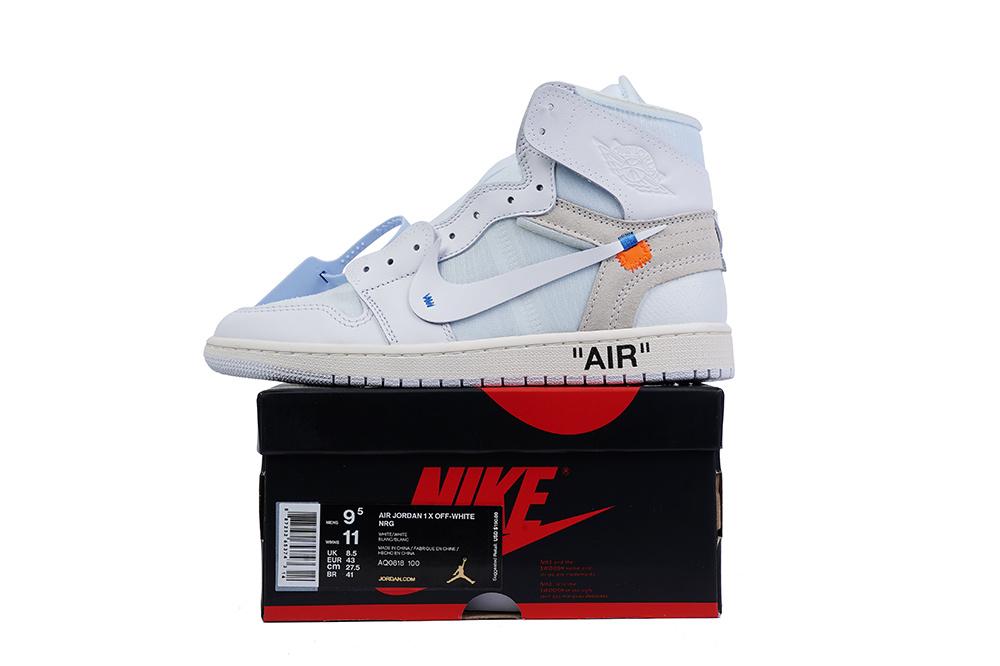 PK GOD X YIFU RETAIL FACTORY X NIKE X OFF WHITE-AIR JORDAN 1-TRIPLE WHITE ready limited